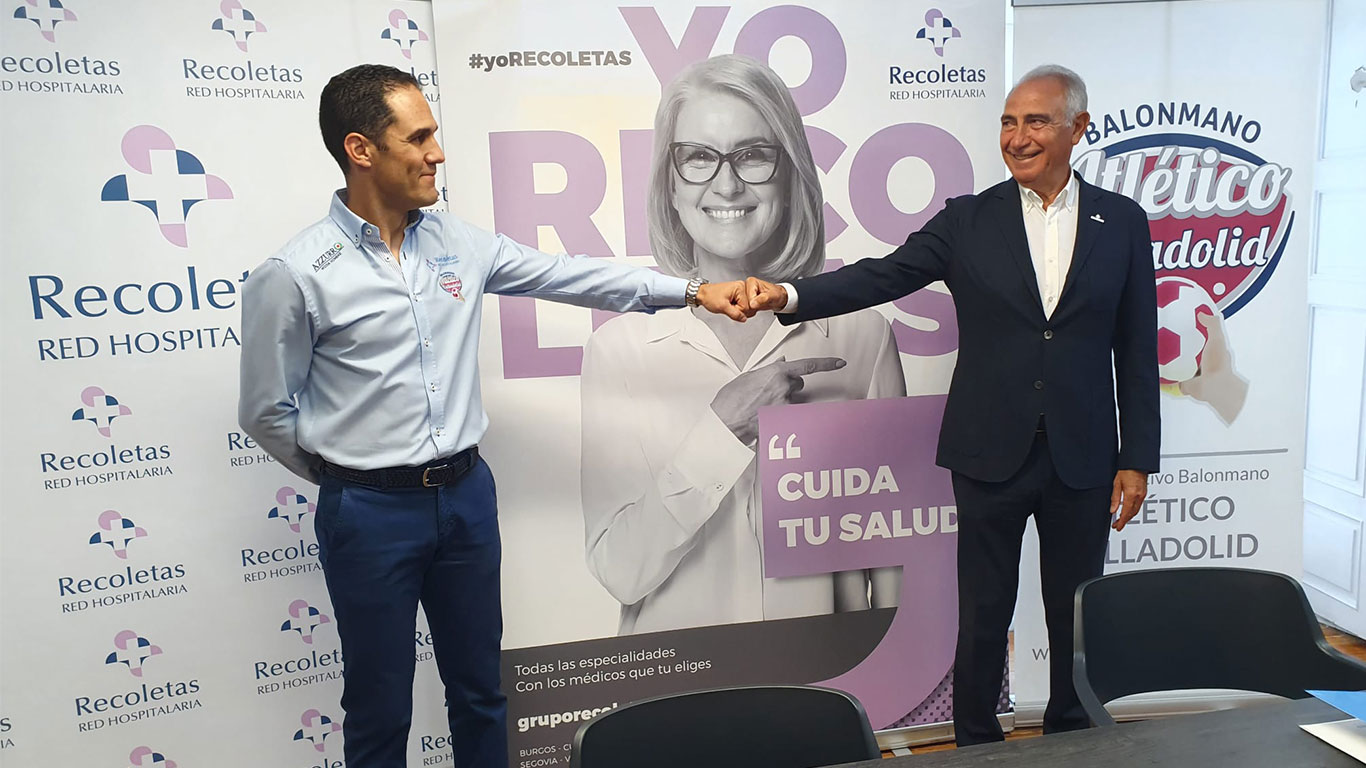 Renovación de patrocinio entre Grupo Recoletas y el Recoletas Atlético de Valladolid. Grupo Recoletas