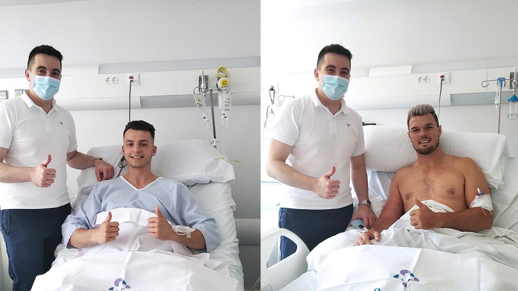 Dos jugadores de equipos burgaleses intervenidos con éxito en Recoletas Burgos