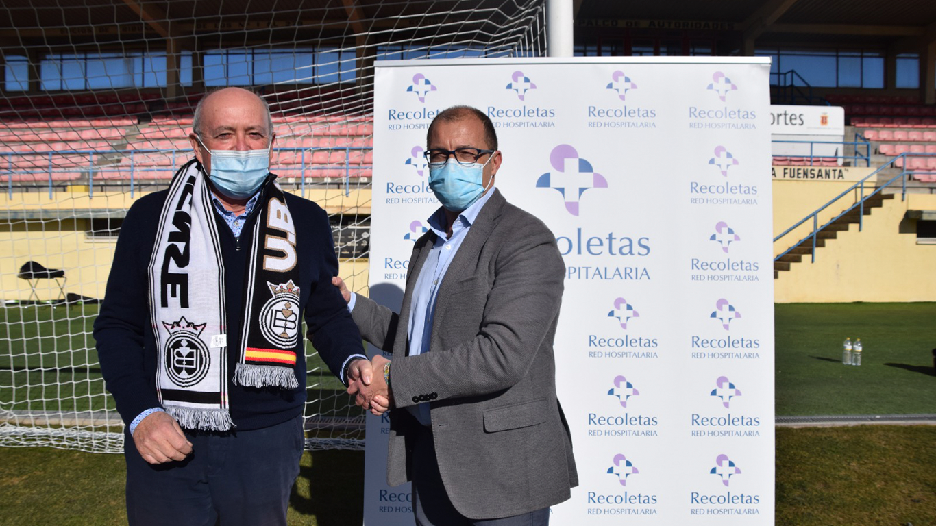El Hospital Recoletas Cuenca acaba de firmar un convenio de colaboración con la Unión Balompédica Conquense para las temporadas 2021/2022 y 2022/2023