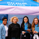 Con motivo hoy del Día Mundial contra el Cáncer de Colon, Recoletas instala un punto informativo en la calle Mayor – en la estatua dedicada a la mujer palentina