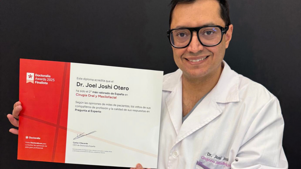 Dr. Joel Joshi, segundo médico más valorado de España en la categoría de cirugía oral y maxilofacial